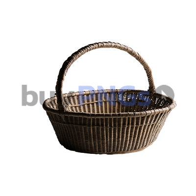 wicker basket with handle