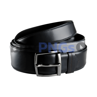 black leather belt