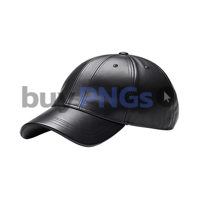 black leather sports hat cap