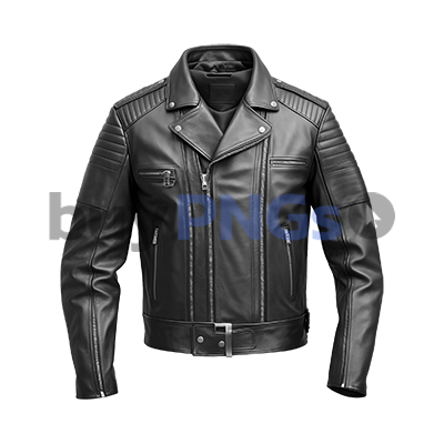 black leather rockabilly jacket