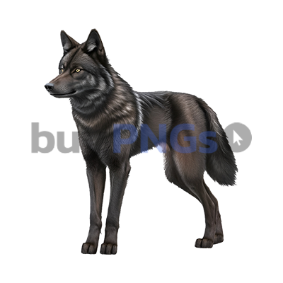 alpha black wild wolf