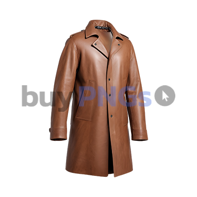 brown leather coat