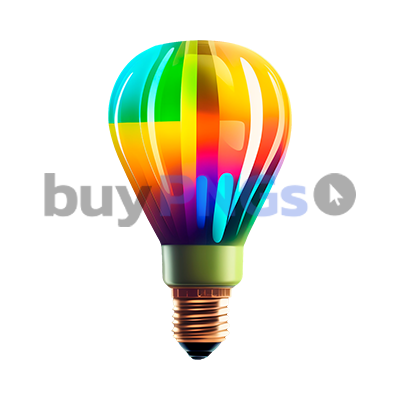 rainbow color light bulb