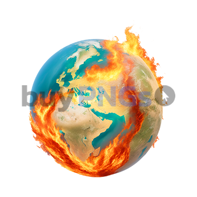 burning earth globe