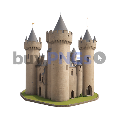 cartoon style castle