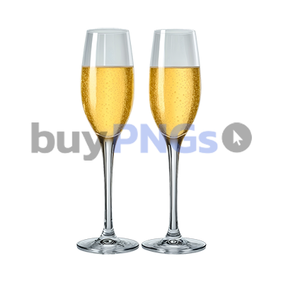 pair of champagne glasses toasting