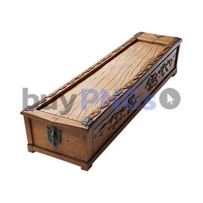 wooden coffin