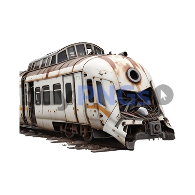 broken crashed train