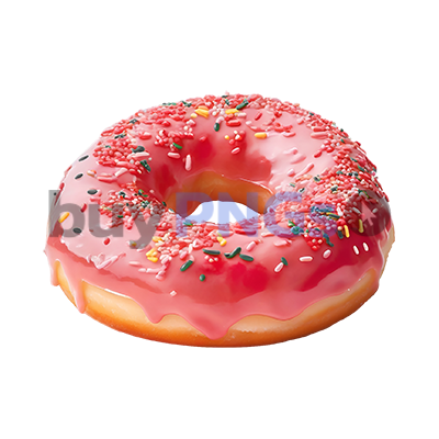 red cream donut