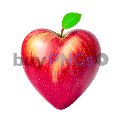 heart shape red apple