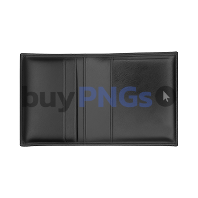 black man leather open wallet