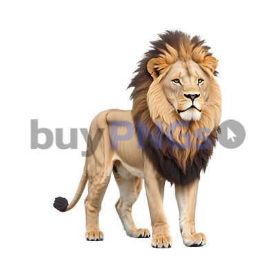 standing male lion