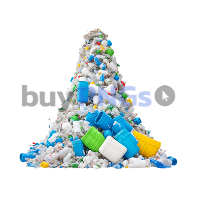 plastic waste pile