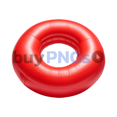 red inflatable ring floatie