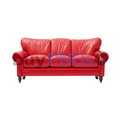 red leather couch sofa