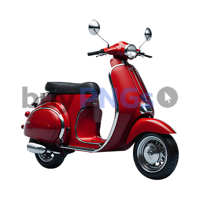 red vespa scooter