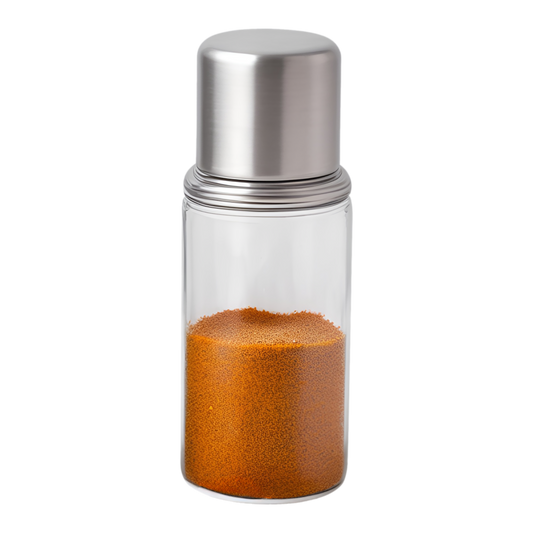 seasoning spice turmeric in shaker