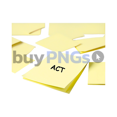 sticker saying "Act"