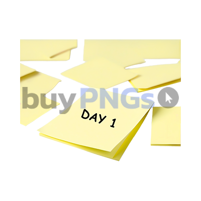 sticker saying "day 1"