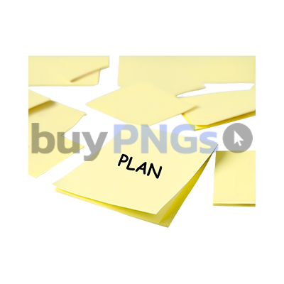 sticker saying "plan"