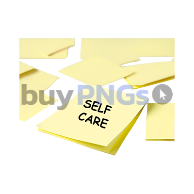 sticker saying "self care"