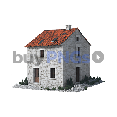 rustic stone house