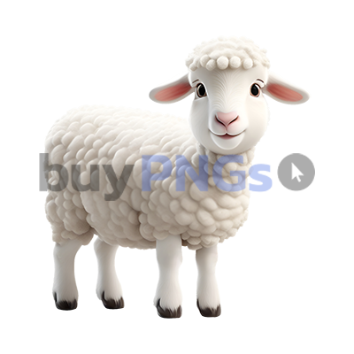 white cartoon lamb sheep