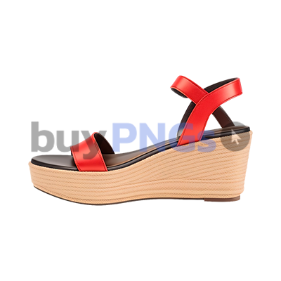 red woman sandal png