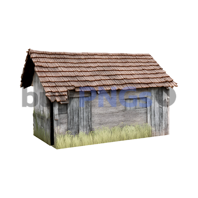 wooden hut