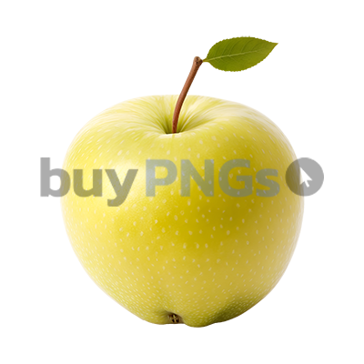 Yellow apple fruit with leaf