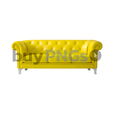 yellow leather couch sofa